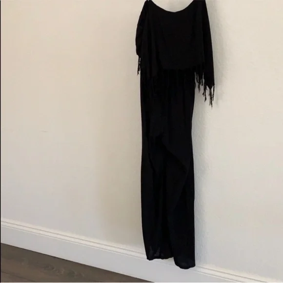 INDAH Black Fringe Jumpsuit - Picture 4 of 5